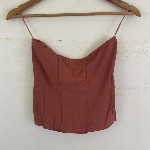 INTIMATELY FREE PEOPLE mauve strapless bow top - Picture 4 of 5